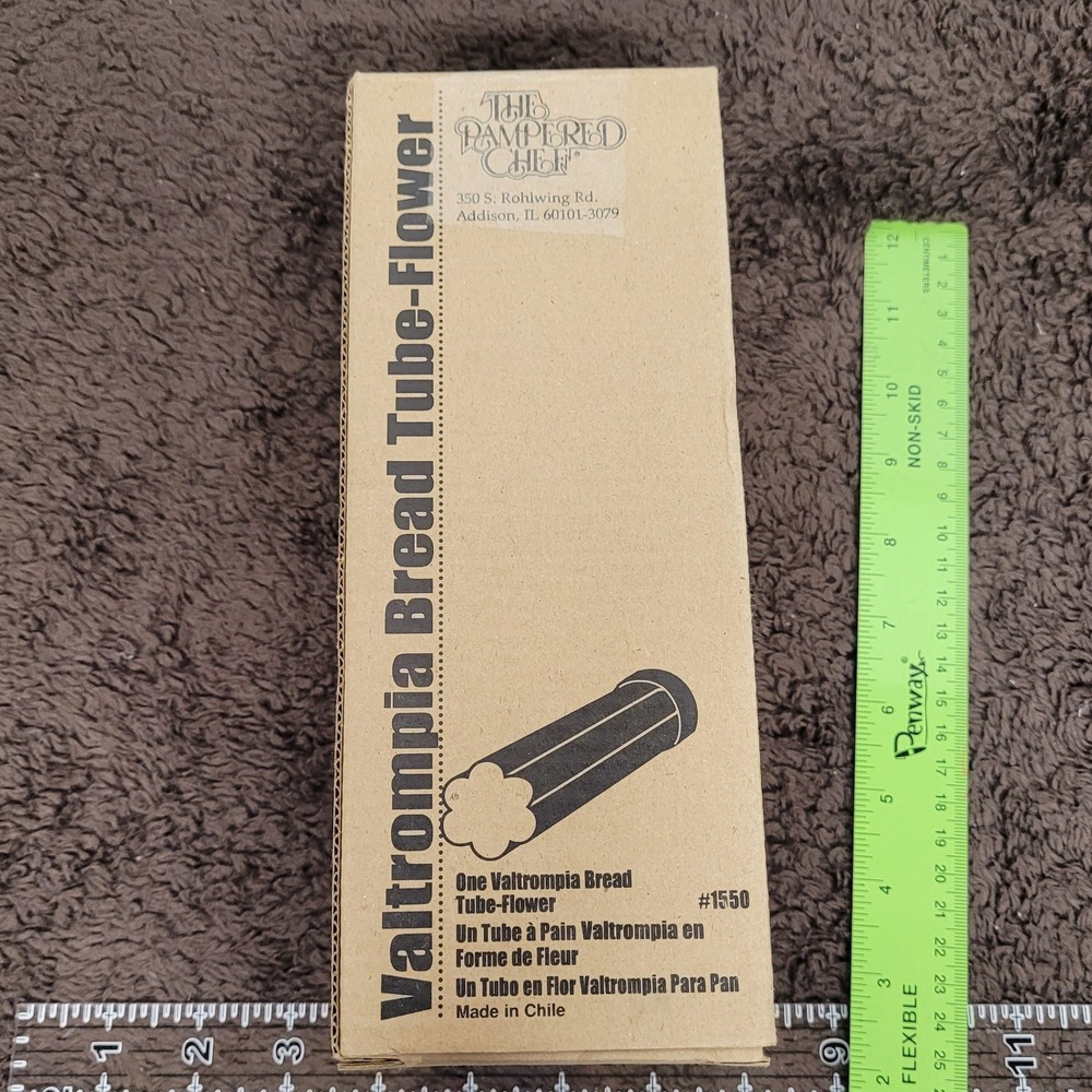 Pampered Chef Valtrompia Bread Tube Flower Shape Baking Mold 1550 Vintage Silver